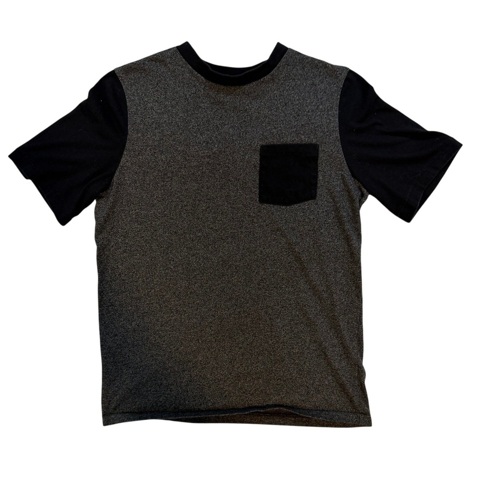 Hawk Gray Black Colorblock Pocket T-Shirt Youth XL Athletic Tee